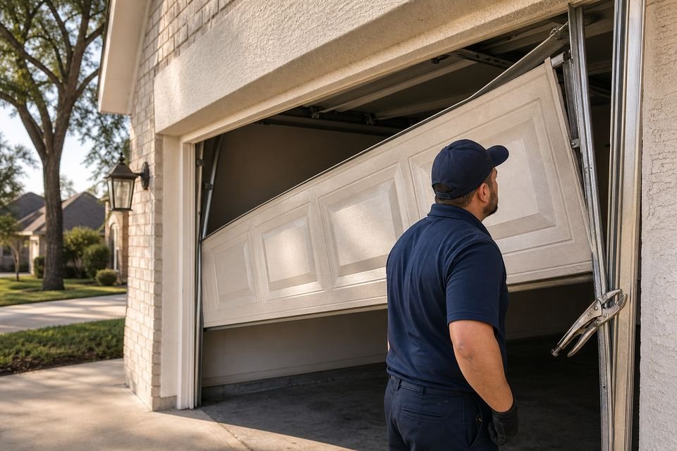 Off-Track Garage Door Repair in Houston